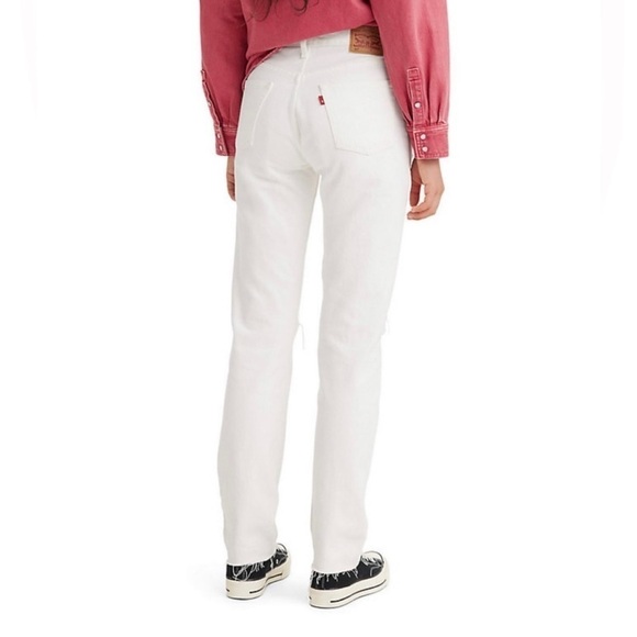 501® Original Fit Jeans | Size 27/30 | High Rise Straight Raw Hem Distressed - Picture 3 of 12